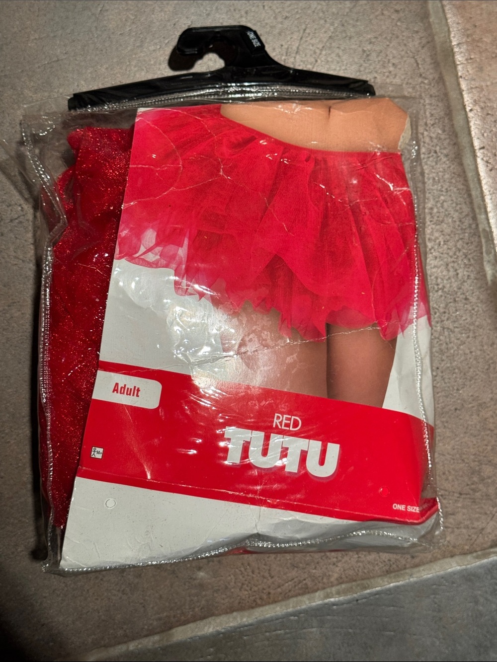 Adult one size fits all red tutu costume dress up Halloween school spirit